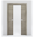 Nova 1V Braga Palissandro Matrix Laminated Modern Double Pocket Door - Doors and Beyond