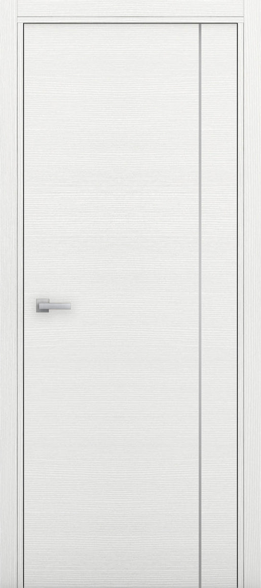 Nova 1VR Braga Bianco Matrix CPL Modern Single Pre-hung Door - Doors and Beyond