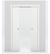Nova 1VR Braga Bianco Matrix Laminated Modern Double Pocket Door - Doors and Beyond