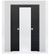 Nova 1VR Braga Blu Matrix Laminated Modern Double Pocket Door - Doors and Beyond