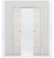 Nova 1VR Braga Crema Matrix Laminated Modern Double Pocket Door - Doors and Beyond