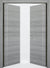 Nova 1VR Braga Olmo Matrix CPL  Modern Double Pre-Hung Door