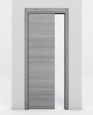 Nova 1VR Braga Olmo Matrix Laminated Modern Pocket Door - Doors and Beyond