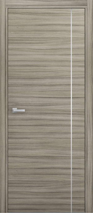 Nova 1VR Braga Palissandro  Matrix CPL Modern Single Pre-hung Door - Doors and Beyond