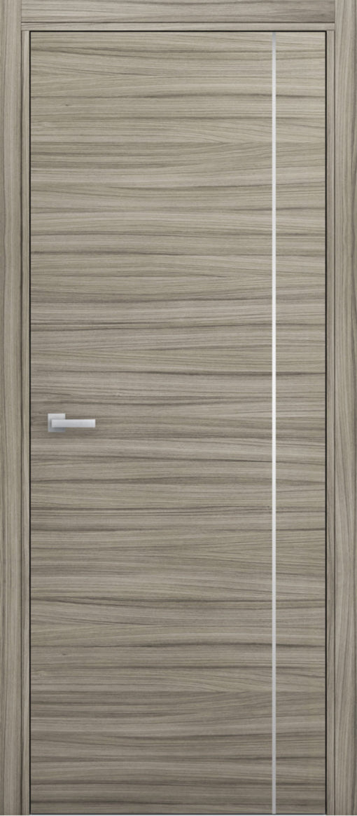 Nova 1VR Braga Palissandro  Matrix CPL Modern Single Pre-hung Door - Doors and Beyond