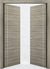 Nova 1VR Braga Palissandro  Matrix CPL  Modern Double Pre-Hung Door
