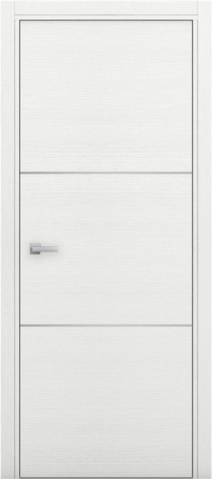 Nova 2H Braga Bianco Matrix CPL Modern Single  Pre-hung Door - Doors and Beyond