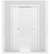 Nova 2H Braga Bianco Matrix Laminated Modern Double Pocket Door - Doors and Beyond