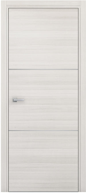 Nova 2H Braga Crema Matrix CPL Modern Single Pre-hung Door - Doors and Beyond