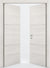 Nova 2H Braga Crema Matrix CPL  Modern Double Pre-Hung Door