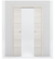 Nova 2H Braga Crema Matrix Laminated Modern Double Pocket Door - Doors and Beyond