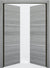 Nova 2H Braga Olmo Matrix CPL  Modern Double Pre-Hung Door