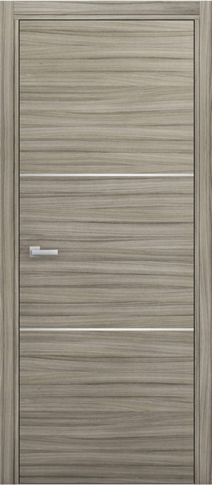 Nova 2H Braga Palissandro  Matrix CPL Modern Single Pre-hung Door - Doors and Beyond