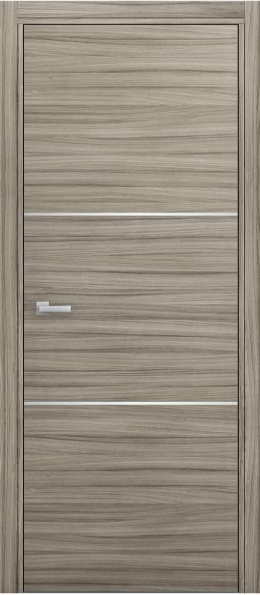 Nova 2H Braga Palissandro  Matrix CPL Modern Single Pre-hung Door - Doors and Beyond