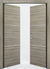 Nova 2H Braga Palissandro  Matrix CPL  Modern Double Pre-Hung Door