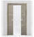 Nova 2H Braga Palissandro Matrix Laminated Modern Double Pocket Door - Doors and Beyond