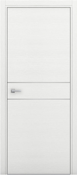 Nova 2HC Braga Bianco Matrix CPL Modern Single Pre-hung Door - Doors and Beyond