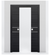 Nova 2HC Braga Blu Matrix Laminated Modern Double Pocket Door - Doors and Beyond