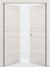 Nova 2HC Braga Crema Matrix CPL  Modern Double Pre-Hung Door