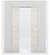 Nova 2HC Braga Crema Matrix Laminated Modern Double Pocket Door - Doors and Beyond