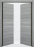 Nova 2HC Braga Olmo Matrix CPL  Modern Double Pre-Hung Door