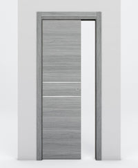 Nova 2HC Braga Olmo Matrix Laminated Modern Pocket Door - Doors and Beyond