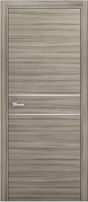 Nova 2HC Braga Palissandro  Matrix CPL Modern Single Pre-hung Door - Doors and Beyond