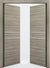 Nova 2HC Braga Palissandro  Matrix CPL  Modern Double Pre-Hung Door