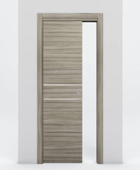 Nova 2HC Braga Palissandro Matrix Laminated Modern Pocket Door - Doors and Beyond