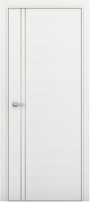 Nova 2V  Braga Bianco Matrix CPL Modern Single Pre-hung Door - Doors and Beyond