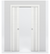 Nova 2V Braga Bianco Matrix Laminated Modern Double Pocket Door - Doors and Beyond