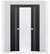 Nova 2V Braga Blu Matrix Laminated Modern Double Pocket Door - Doors and Beyond