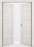 Nova 2V  Braga Crema Matrix CPL  Modern Double Pre-Hung Door
