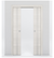 Nova 2V Braga Crema Matrix Laminated Modern Double Pocket Door - Doors and Beyond