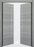 Nova 2V  Braga Olmo Matrix CPL  Modern Double Pre-Hung Door