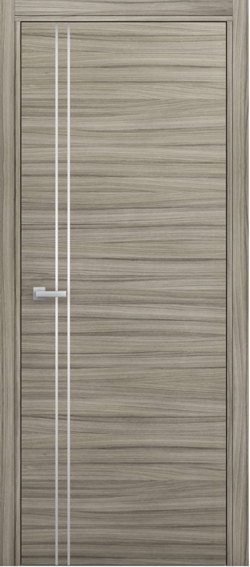 Nova 2V  Braga Palissandro  Matrix CPL Modern Single Pre-hung Door - Doors and Beyond