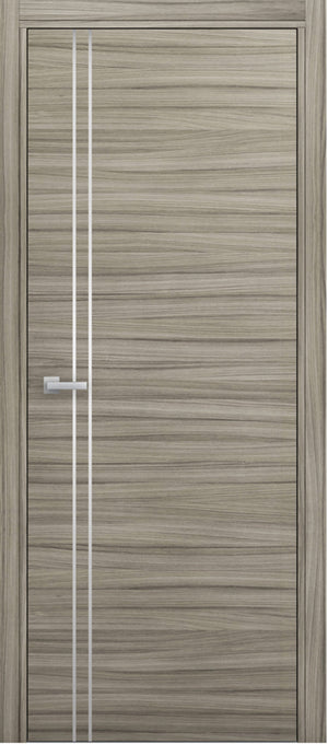 Nova 2V  Braga Palissandro  Matrix CPL Modern Single Pre-hung Door - Doors and Beyond