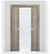 Nova 2V Braga Palissandro Matrix Laminated Modern Double Pocket Door - Doors and Beyond