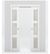 Nova 3-Lite Braga Bianco Matrix Laminated Modern Double Pocket Door - Doors and Beyond
