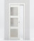 Nova 3-Lite Braga Bianco Matrix Laminated Modern Pocket Door - Doors and Beyond