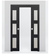 Nova 3-Lite Braga Blu Matrix Laminated Modern Double Pocket Door - Doors and Beyond