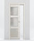 Nova 3-Lite Braga Crema Matrix Laminated Modern Pocket Door - Doors and Beyond