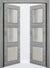 Nova 3-Lite Braga Olmo Matrix CPL  Modern Double Pre-Hung Door