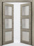 Nova 3-Lite Braga Palissandro  Matrix CPL  Modern Double Pre-Hung Door