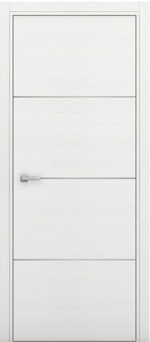 Nova 3H Braga Bianco Matrix CPL Modern Single  Pre-hung Door - Doors and Beyond