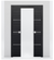 Nova 3H Braga Blu Matrix Laminated Modern Double Pocket Door - Doors and Beyond