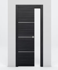 Nova 3H Braga Blu Matrix Laminated Modern Pocket Door - Doors and Beyond