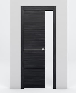 Nova 3H Braga Blu Matrix Laminated Modern Pocket Door - Doors and Beyond