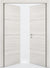 Nova 3H Braga Crema Matrix CPL  Modern Double Pre-Hung Door