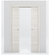 Nova 3H Braga Crema Matrix Laminated Modern Double Pocket Door - Doors and Beyond